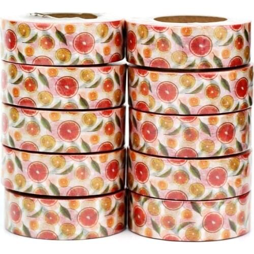 10pcs/Lot Decorative Fresh Fruit Lemon Washi Tapes Bullet Journal Adhesive Masking Tape Papeleria