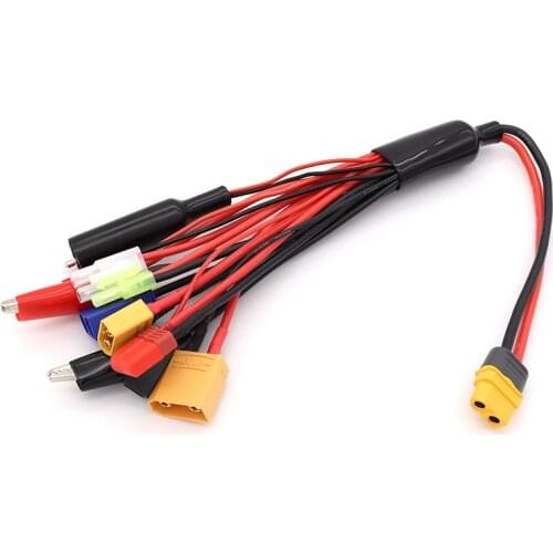 10in1 XT60 4mm Banana Plug To XT60 XT30 DC5.5 T JST XT90 Futaba Adapter Cable for RC Model SKYRC B6 B6AC ISDT 608 Q6 Charger