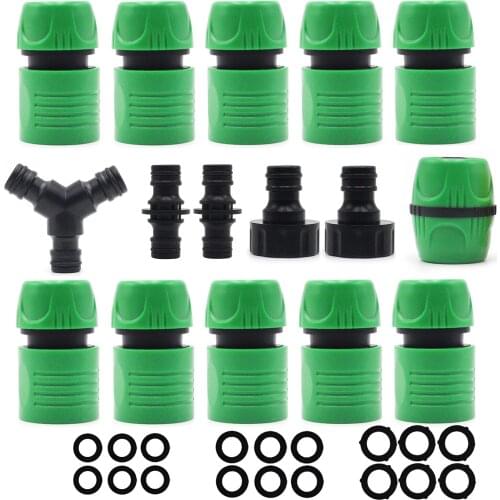 High Quality 16Pcs 1/2inch Garden Quick Connect Set Garden Hose Connecting Accessories Set Quick Connect Fittings Garden Supply