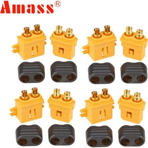 20 x Amass XT60L XT60-L Connectors plugs With Sheath Housing Male & Female spare parts for DIY RC Models (10 Pair )