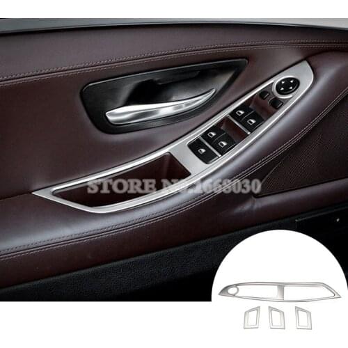 For BMW 5 Series F10 F11 Inner Door Window Switch Button Cover Trim 2011-2015 4pcs Car accesories interior Car decoration