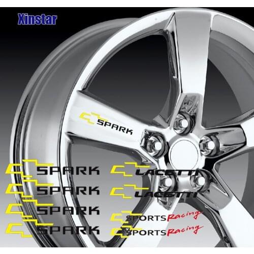 4pcs Car Wheel Sticker For For Chevrolet Cruze Captiva Lacetti Aveo Orlando Epica Camaro Spark