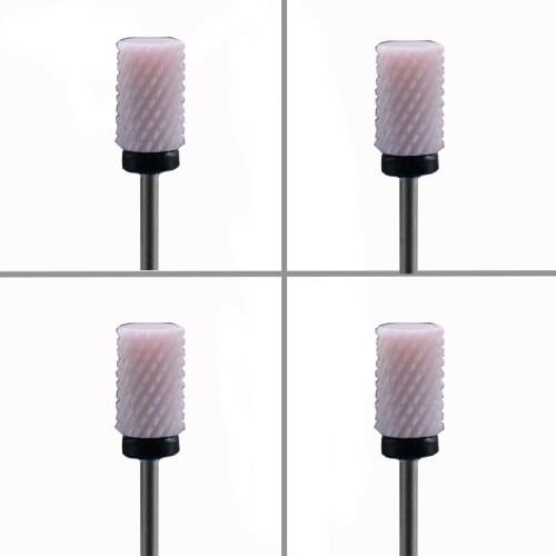 4pcs Pink Ceramic Nail Drill Bit -Large Barrel Bit - XC