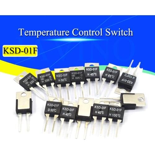 40 50 60 70 80 90 100 DegC NC Normally Closed NO Normally Open 1.5A Thermal Switch Temperature Sensor Thermostat KSD-01F JUC-31F