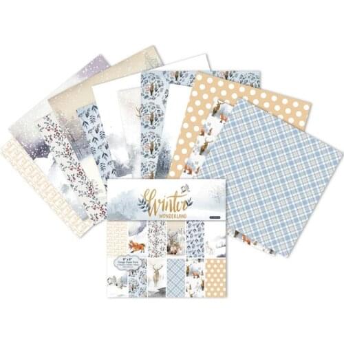 6 inch Winter wonderland scrapbook paper Pack DIY Card Making Handmade Home deco gift Background arts and crafts