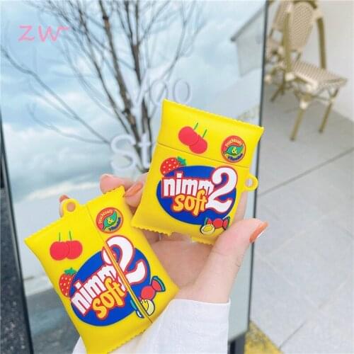 Brand sweet 3d candy fruits case for airpods 1 2 pro charging case soft silicone wireless bluetooth headset protective cover cok