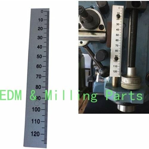 CNC Milling Machine 0-120mm Depth Feed Rod Scale Ruler Aluminum B159 For Bridgeport Mill Part