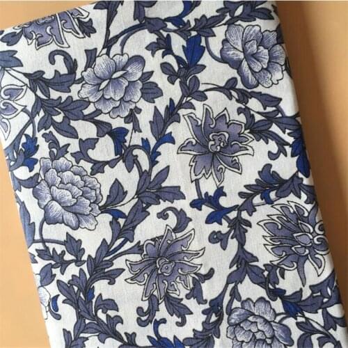 Floral Printed Linen Fabric Cotton Linen Patchwork Fabric Handmade DIY Quilting Material Manual Sewing Crafts Cloth For Textile
