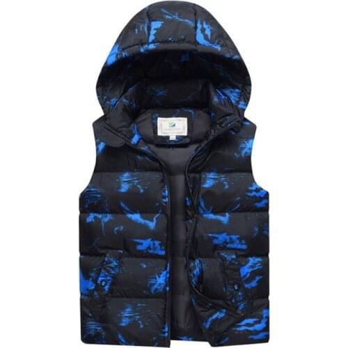 Children Big Boys Cotton Vests Casual Thick Warm Waistcoat Coats For 130-180cm Sleeveless Kids Jacket BC796