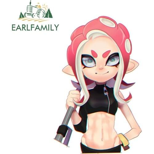 EARLFAMILY 13cm x 8.6cm for Splatoon Anime Car Sticker Vinyl Car Wrap Decal Personality Refrigerator Motorcycle Scratch-Proof