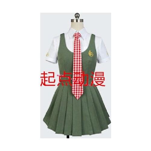 Halloween Party Anime Danganronpa 2 Cosplay Koizumi Mahiru Woman Cosplay Costume 3in1 Shirt+Dress+Tie
