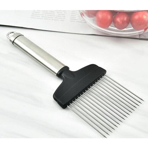 Innovative Vegetable Slicer Eco-friendly Sturdy Large Handle Anti-rust Portable Multi-use Manual Onion Slicer Cutter for Kitchen