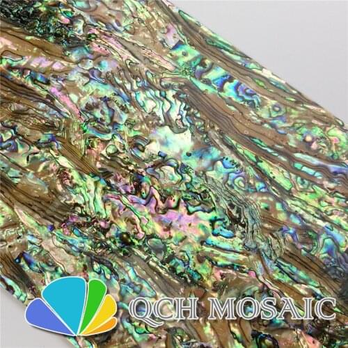 AAA grade New Zealand paua abalone shell laminate sheet for musical instrument and wood inlay with natural holes