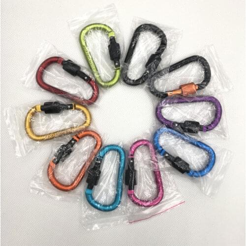 4Pcs Carabiner Travel Kit Camping Equipment Alloy Aluminum Survival Gear Camp Mountaineering Hook Outdoor Carabiner