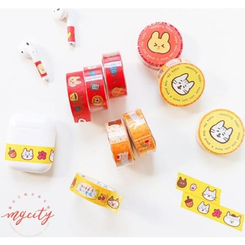 15mm wide Cute Cat Etude Masking Tape Cute Scrapbooking Girl Gift Decoration School&Office Supplies