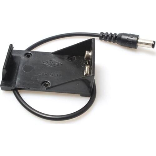 MasterFire 500pcs/lot Single Slot 1 x 9V 6F22 Cell Battery Clip Holder Storage Box Socket Case with Wire DC Plug 2.1*5.5mm