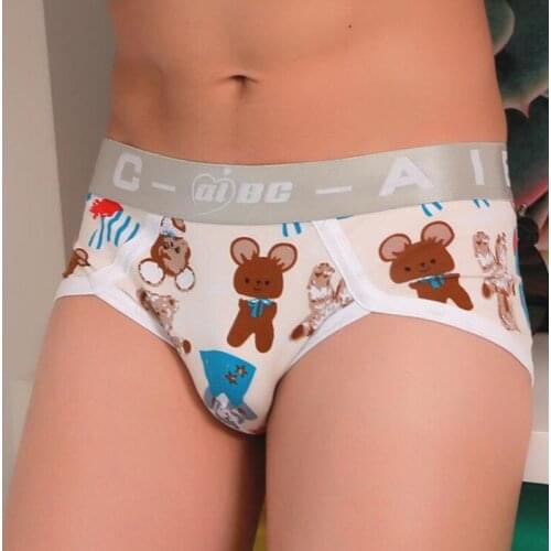 Briefs men cartoon Fashion jockstrap Boy Novelty Underpants Men sexy panties New Cotton print underpants Underwear men Design