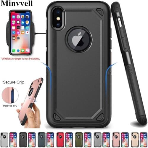 Military Shockproof Armor Phone Case For iPhone X XS Max XR 7 8 6 6S Plus Hybrid PC+TPU Slim Rugged Protective Case Defend Cover