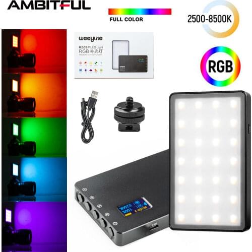 VILTROX Weeylife RB08P RGB 2500K-8500K Mini Video LED Light Portable Fill Light Built-in Battery for Phone Camera Shooting