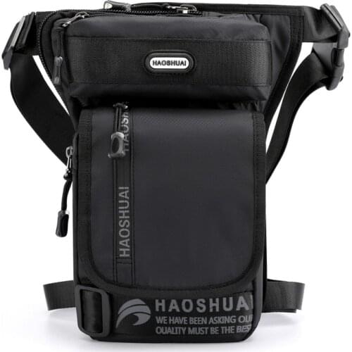 Waterproof Nylon Men Leg Hip Drop Bag for Rider Motorcycle Military Assault Travel Messenger Fanny Bum Belt Pack Waist Thigh Bag