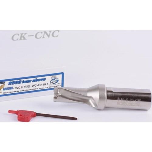 Hight quality WC-2D-19.5 C25 U drill indexable drill CNC TOOL 19.5mm-2D Machining length=39mm for WCMX03 0208 insert