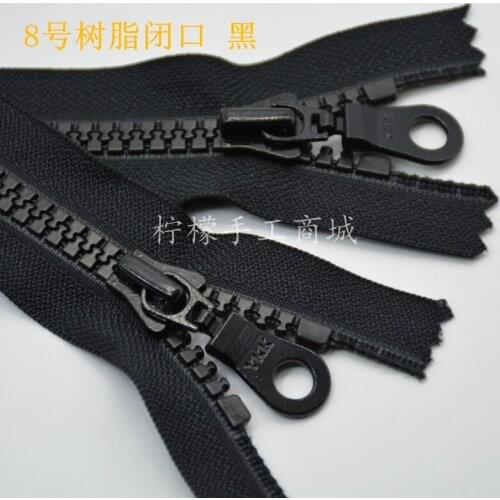 YKK Zipper 8 Resin Closed Zipper 15-25cm Black