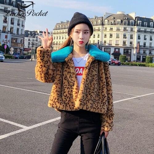 Winter Women Luxurious Short Leopard Fur Coat Warm Parkas Female Turn Down Collar Plush Coat Plus Size Faux Fur Jacket ZY20