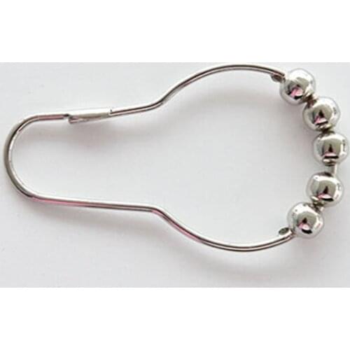 1000pcs/l0ot Metal Gourd shape five pearl shower curtain ring curtain hook Decorative hooks curtain hook bathroom accessories