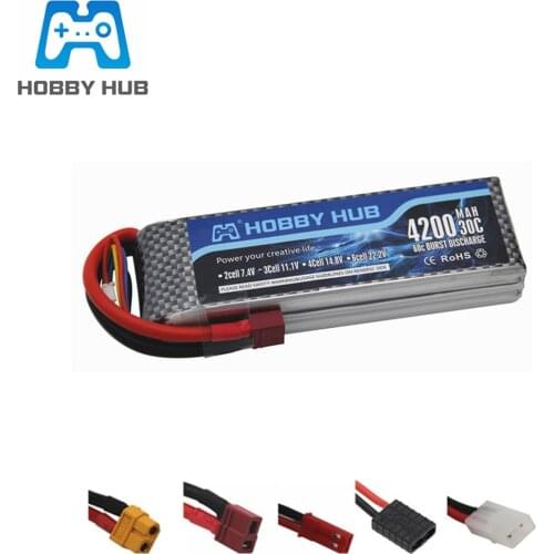 11.1v 4200mAh 30c Max 60c lipo battery For RC Helicopters Car Airplanes Four axis aircraft Power 3S battery 11.1v Lipo battery