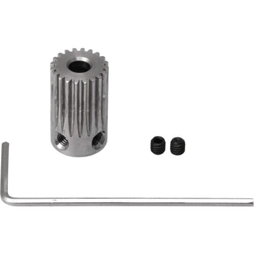 13x18mm Stainless Steel 24 Teeth 0.5 Mold Motor Metal Gear Wheel 5mm Hole Dia Fit for DIY Small Drilling Machine