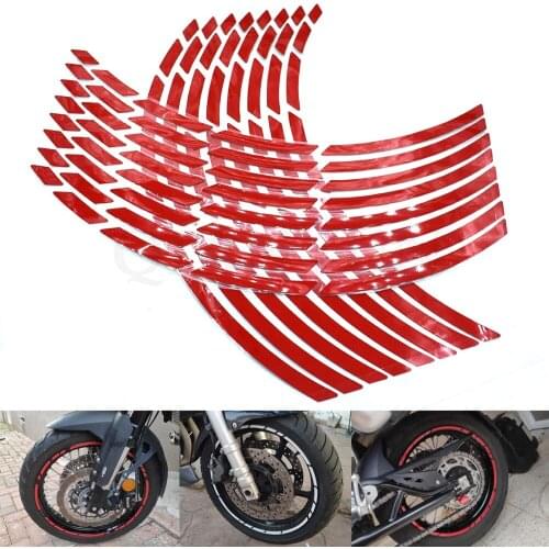 17-19 inch Universal motorcycle car tire sticker reflective rim tape decal for Honda CB919 CB1000R CBR600RR CBR900RR CBR929RR