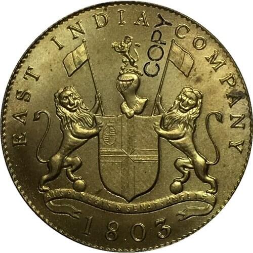 1803 India-British 10 Cash coins COPY 25.7mm