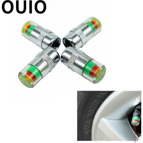 4X Tire Pressure Monitor Valve Stem Cap Indicator For Ford Focus 2 3 Fiesta Kuga Ranger Ecosport Chevrolet Cruze Lacetti Aveo