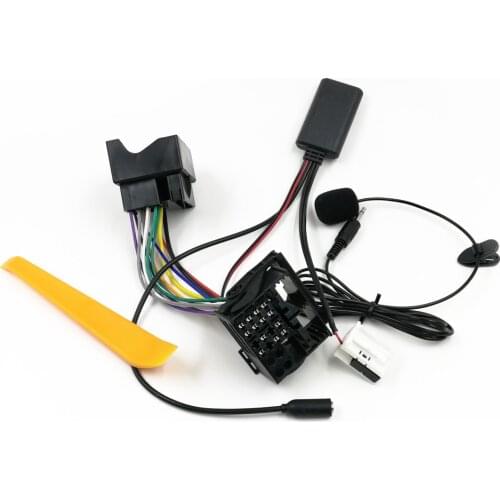 Biurlink 300CM For BMW E60 E63 E64 E66 E81 E82 E70 E90 Bluetooth 5.0 AUX Adapter Audio Cable Microphone Hands Free DIY Harness