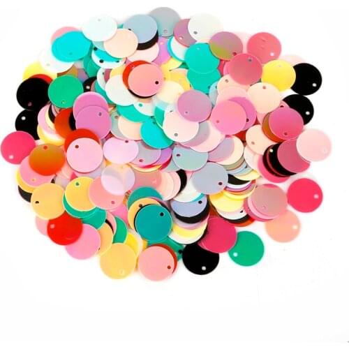 12/15/20/25mm Approx 120-440pcs/bag Colorful Sequins Arts Crafts Sewing DIY Apparel Sewing Fabric Sequins Accessories
