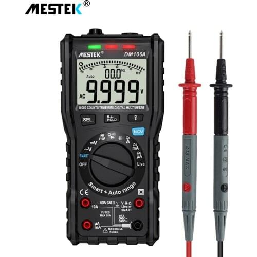 DM100A Digital Multimeter 10000 Counts Multimeter Transistor Tester Professional Capacitance Meter Multimetro Voltage Tester