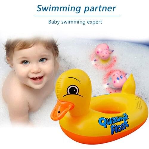 Baby Learning Swimming Seat Inflatable Lifebelt Kids Yellow Duck Yacht Lifebuoy Swim Tube Rubber Ring Floats Summer Water Toys