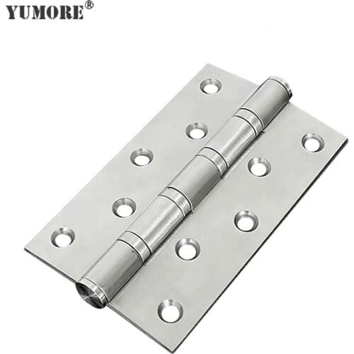 YUMORE Door Hinges For Heavy Doors 10 Mounting Holes Door Connector Stainless Steel Hinges For Furniture Bookcase Window Cabinet