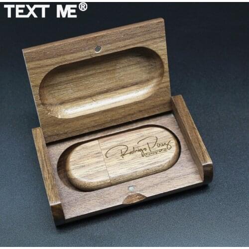 TEXT ME LOGO print Walunt wood Maple+box model usb flash drive usb2.0 4GB 8GB 16GB 32GB 64GB photography gift