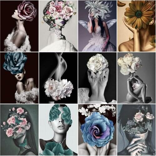 HUACAN Pictures By Numbers Woman Drawing On Canvas Painting By Numbers For Adult Figure Kits Acrylic Unique Gift