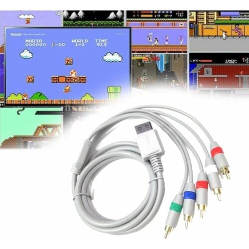 Component Video Cable Compatible with Wii , Replacement 5 RCA Video Stereo AV Cable to HDTV EDTV , 6 Feet