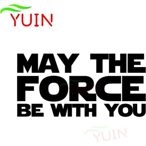 Creative Car Sticker May The Force Be with You Graphical Decals Cars Styling PVC Decoration Sunscreen Anti-UV Reflective Decal