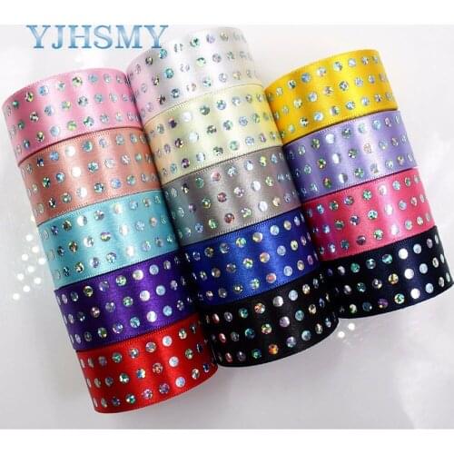 YJHSMY 184112,25 mm 2 yards Pure Ribbon White Sequin Ribbon Ribbon Wedding Accessories DIY Handmade Material Valentines Day