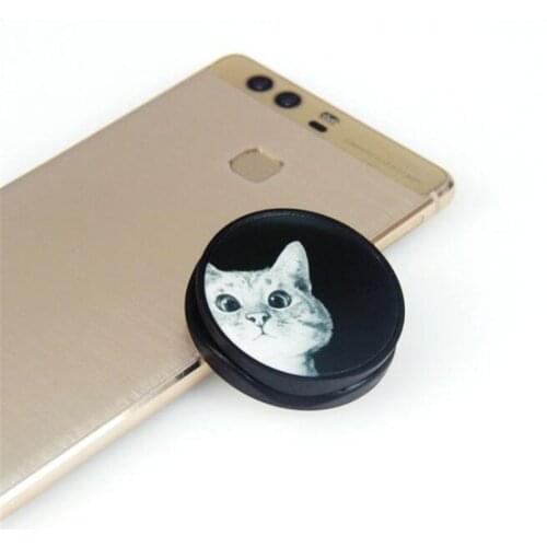 Cat And Fish Footprint Expanding Stand Grip Mount Phone Socket Fold Mobile Smartphone Pocket Desktop Bracket Phone Stand Holder