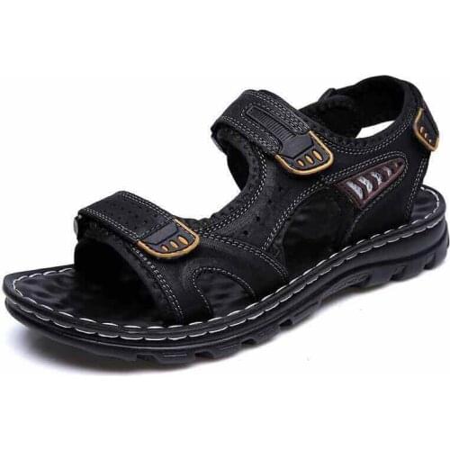 2019 New Outdoor Beach Sandals Leather Mens Gladiator Sandals Summer Sandalias De Hombre