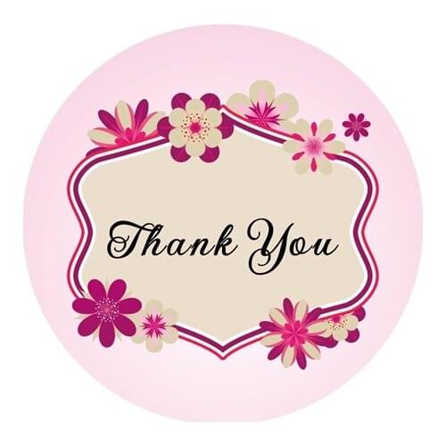 New Customize Adhesive "Thank You" Sticker / Label for Wedding / Birthday 3.8cm, T1