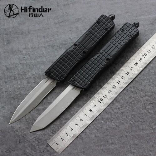 Hifinder New D2 blade Aluminum handle Survival EDC camping hunting outdoor kitchen Tool Key Utility knife