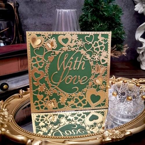 Panalisacraft Big with love background Metal Cutting Dies Craft Dies Scrapbook Card Making Album Embossing Stencil Die cut