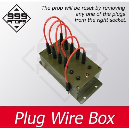 ER Puzzles Escape room game props plug wire box all the wires are inserted into the right sockets to unlock charmber room