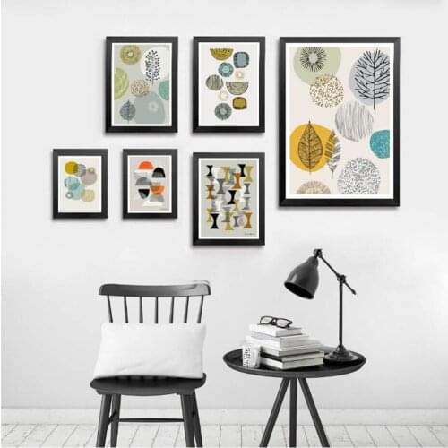 Self-adhesive Wall Stickers Painting Abstract Geometric Poster Pictures Wall Decor Wall Art Posters and Prints Home Decoration